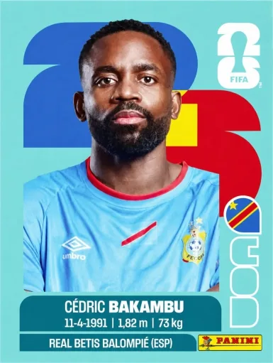 Figurita COD-19 Cédric Bakambu Mundial 2026
