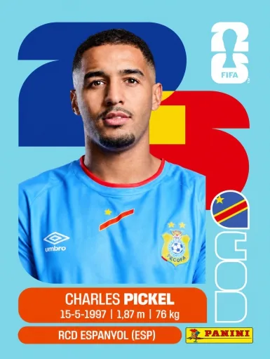 Figurita COD-8 Charles Pickel Mundial 2026