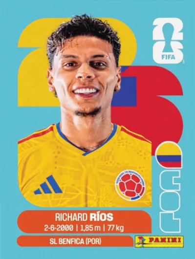 Figurita COL-12 Richard Rios Mundial 2026