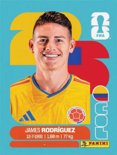 Figurita COL-14 James Rodriguez Mundial 2026