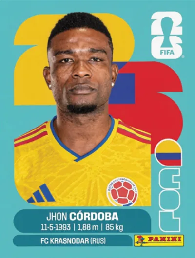 Figurita COL-18 Jhon Cordova Mundial 2026