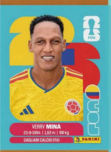 Figurita COL-5 Yerry Mina Mundial 2026