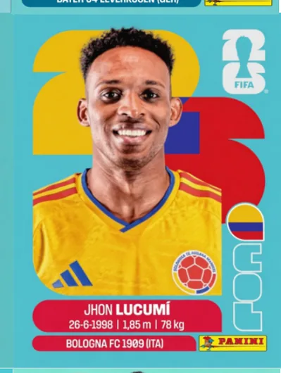 Figurita COL-8 Jhon Lucumí Mundial 2026