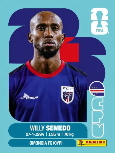 Figurita CPV-19 Willy Semedo Mundial 2026