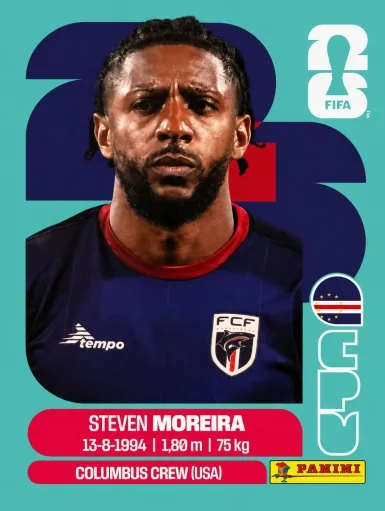Figurita CPV-6 Steven Moreira Mundial 2026