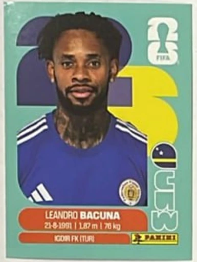 Figurita CUW-12 Leandro Bacuna Mundial 2026