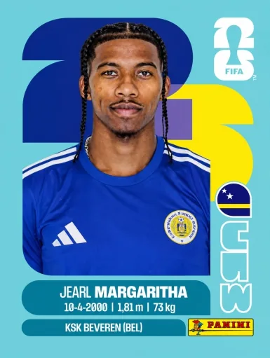 Figurita CUW-16 Jearl Margaritha Mundial 2026
