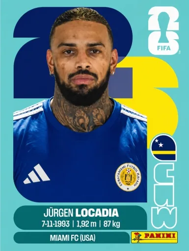 Figurita CUW-17 Jurgen Locadia Mundial 2026