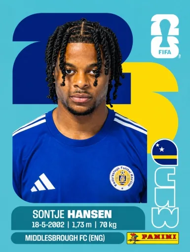 Figurita CUW-20 Sontje Hansen Mundial 2026