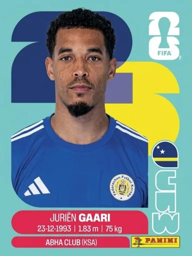 Figurita CUW-5 Jurien Gaari Mundial 2026