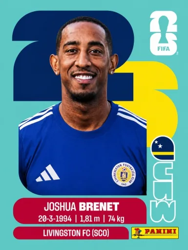 Figurita CUW-6 Joshua Brenet Mundial 2026