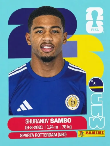 Figurita CUW-8 Shurandy Sambo Mundial 2026