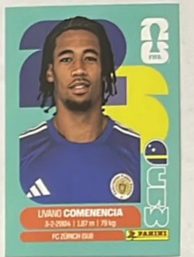 Figurita CUW-9 Livano Comenencia Mundial 2026