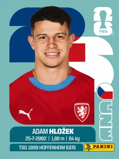 Figurita CZE-19 Adam Hlozek Mundial 2026