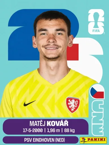 Figurita CZE-2 Matej Kovar Mundial 2026