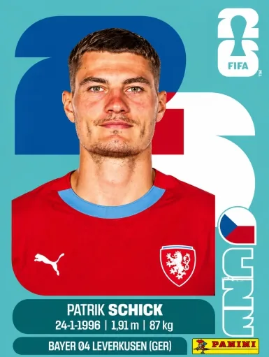 Figurita CZE-20 Patrik Schick Mundial 2026