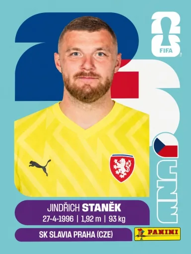 Figurita CZE-3 Jindrich Stanek Mundial 2026