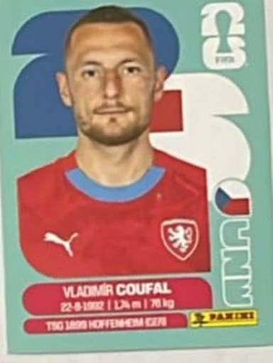 Figurita CZE-5 Vladimir Coufal Mundial 2026