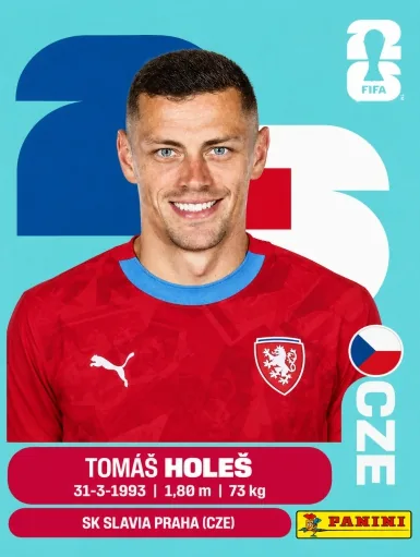 Figurita CZE-7 Tomas Holes Mundial 2026
