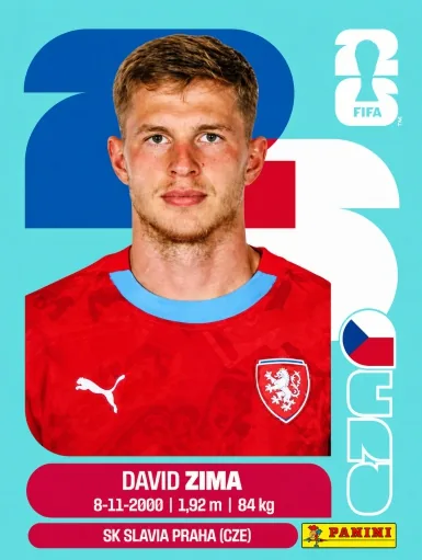 Figurita CZE-8 David Zima Mundial 2026