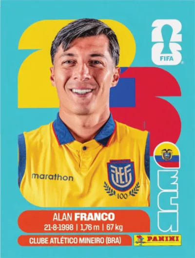 Figurita ECU-10 Alan Franco Mundial 2026