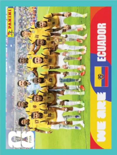Figurita ECU-13 Plantel Ecuador Mundial 2026