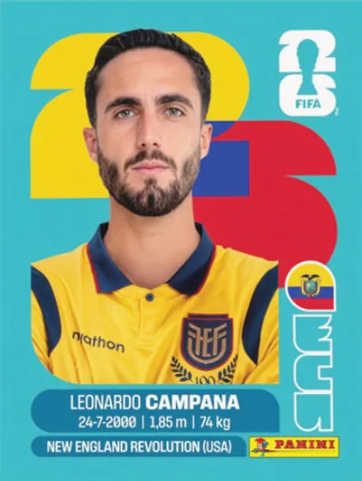 Figurita ECU-15 Leonardo Campana Mundial 2026