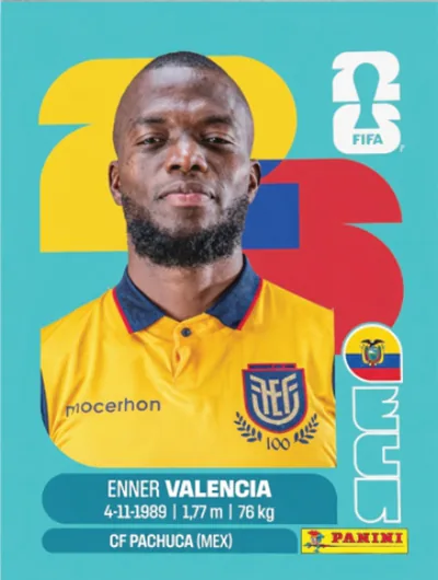 Figurita ECU-20 Enner Valencia Mundial 2026