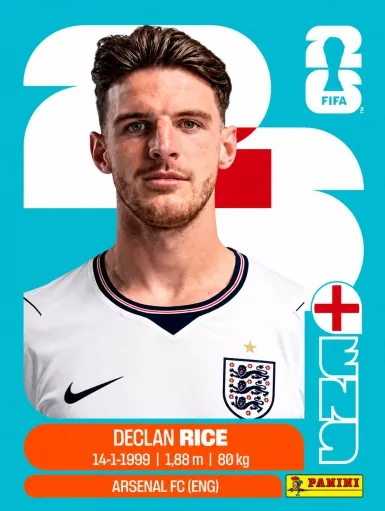 Figurita ENG-10 Declan Rice Mundial 2026