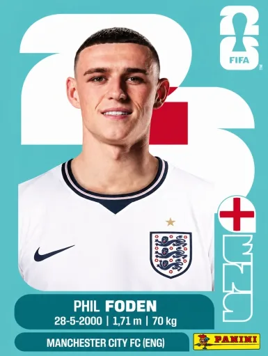 Figurita ENG-16 Phil Foden Mundial 2026