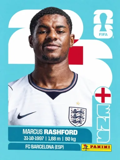 Figurita ENG-19 Marcus Rashford Mundial 2026