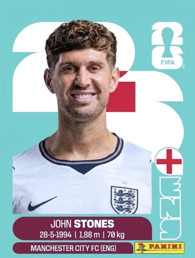 Figurita ENG-3 John Stones Mundial 2026