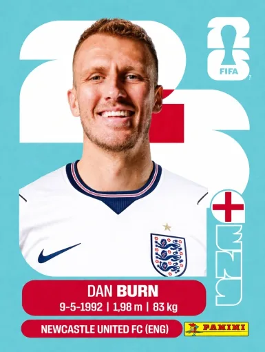 Figurita ENG-8 Dan Burn Mundial 2026