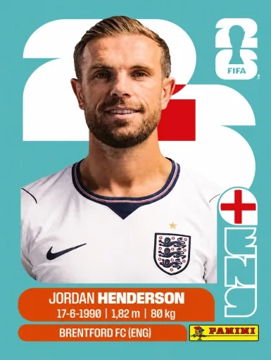 Figurita ENG-9 Jordan Henderson Mundial 2026