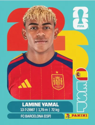 Figurita ESP-15 Lamine Yamal Mundial 2026