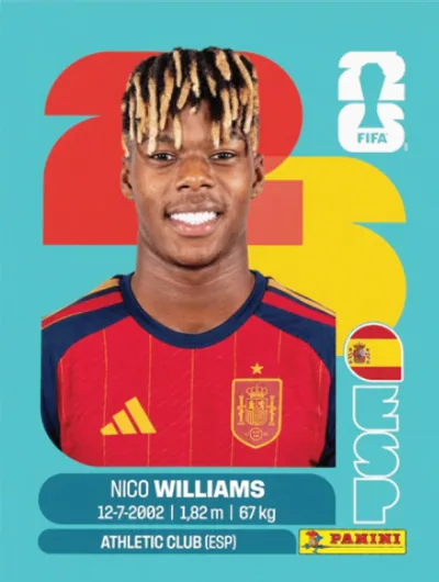 Figurita ESP-17 Nico Williams Mundial 2026