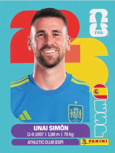 Figurita ESP-2 Unai Simon Mundial 2026