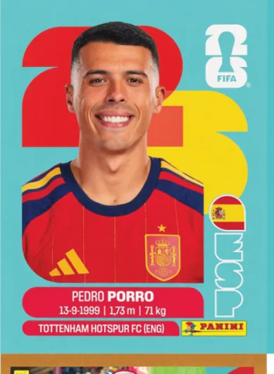 Figurita ESP-6 Pedro Porro Mundial 2026