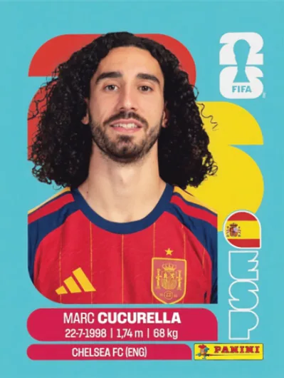 Figurita ESP-8 Marc Cucurella Mundial 2026
