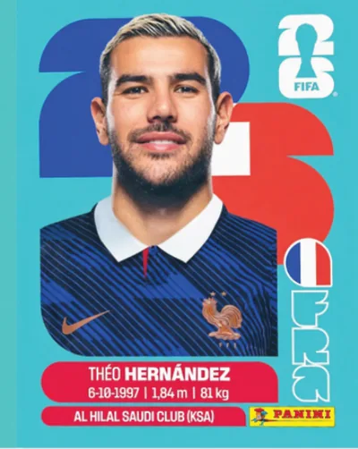 Figurita FRA-3 Theo Hernandez Mundial 2026