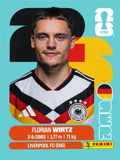 Figurita GER-11 Florian Wirtz Mundial 2026