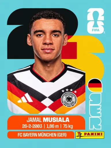 Figurita GER-15 Jamal Musiala Mundial 2026