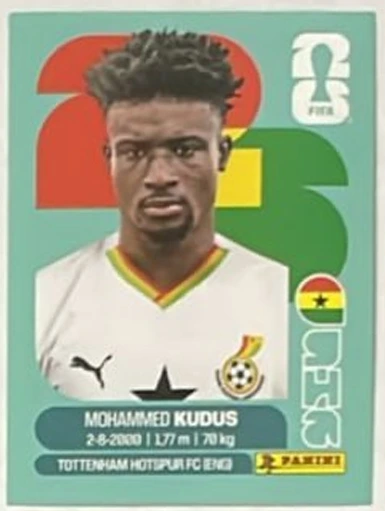 Figurita GHA-14 Mohammed Kudus Mundial 2026