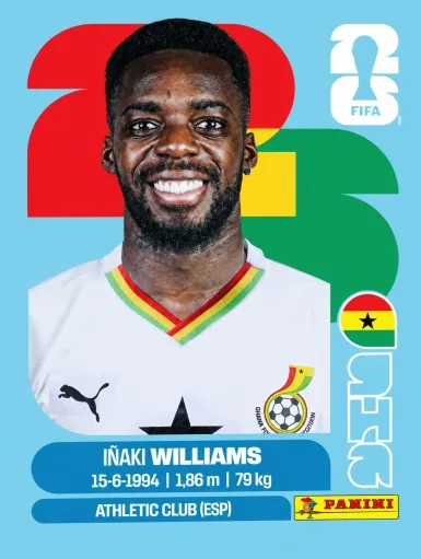 Figurita GHA-15 Inaki Williams Mundial 2026