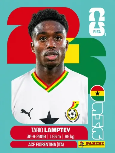 Figurita GHA-3 Tariq Lamptey Mundial 2026