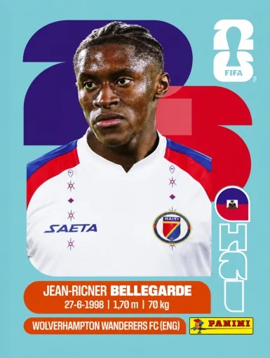 Figurita HAI-12 Jean-Ricner Bellegarde Mundial 2026