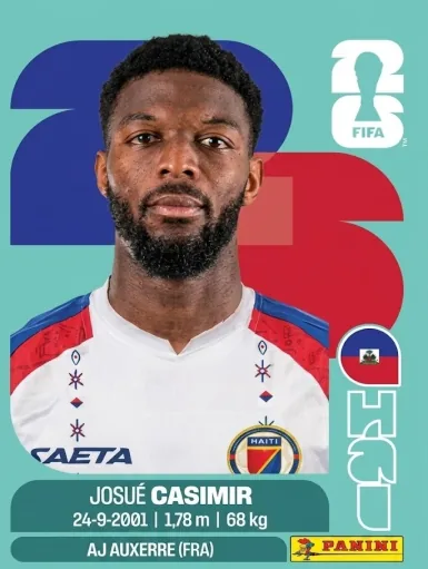 Figurita HAI-16 Josue Casimir Mundial 2026