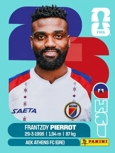 Figurita HAI-20 Frantzdy Pierrot Mundial 2026