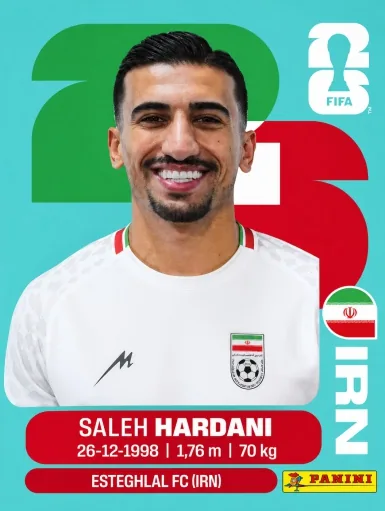 Figurita IRN-10 Saleh Hardani Mundial 2026
