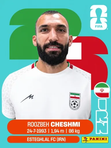 Figurita IRN-15 Roozbeh Cheshmi Mundial 2026